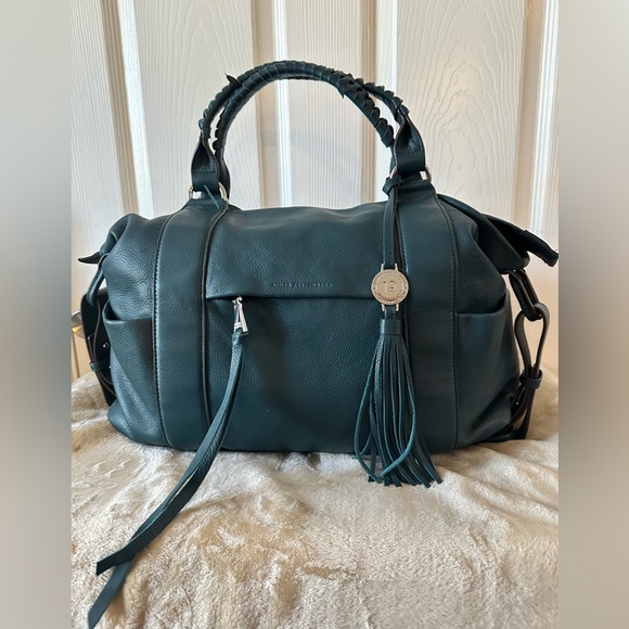 Aimee Kestenberg Handbags - Aimee Kestenberg Teal Leather Satchel The Suzie 10th Anniversary GUC